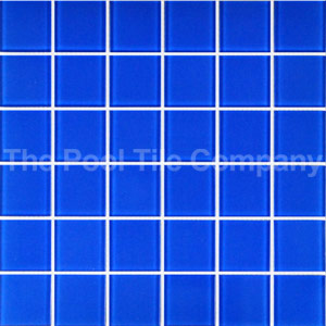 GCR051 Azure Blue 48mm crystal glass mosaic tiles